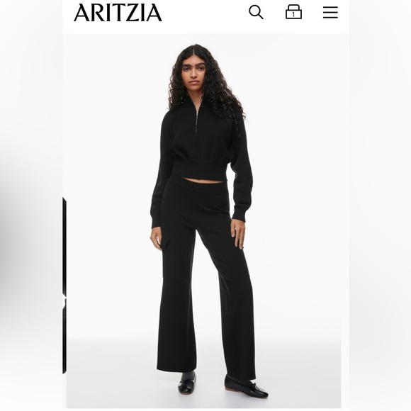 Aritzia 1/4 Zip Sweater - Picture 4 of 8